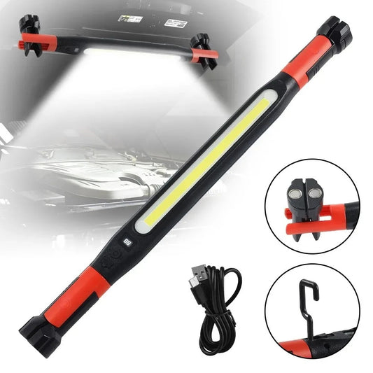 LuzMaster LED para carro - Recargable, con Gancho y Base Magnética para Emergencias